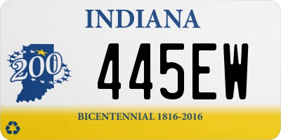 IN license plate 445EW