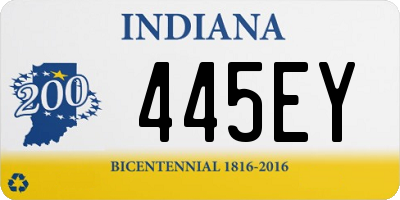 IN license plate 445EY