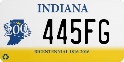 IN license plate 445FG
