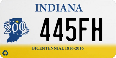 IN license plate 445FH