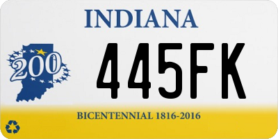 IN license plate 445FK