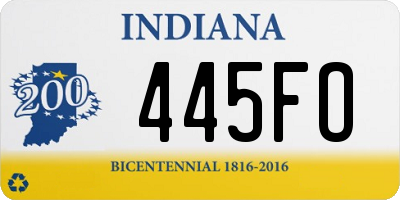 IN license plate 445FO