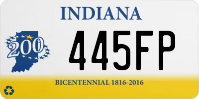 IN license plate 445FP