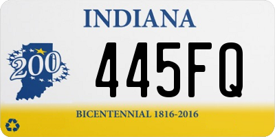 IN license plate 445FQ