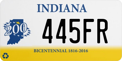 IN license plate 445FR