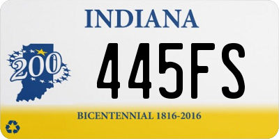 IN license plate 445FS