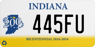 IN license plate 445FU