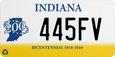 IN license plate 445FV