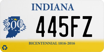 IN license plate 445FZ