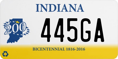 IN license plate 445GA