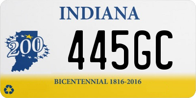 IN license plate 445GC