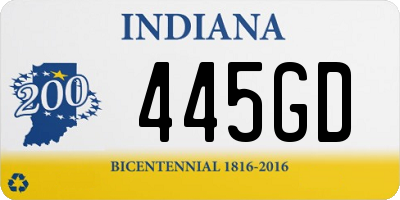 IN license plate 445GD