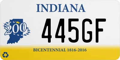 IN license plate 445GF