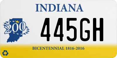 IN license plate 445GH