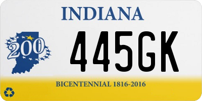 IN license plate 445GK