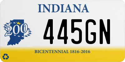 IN license plate 445GN