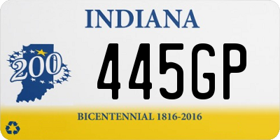 IN license plate 445GP