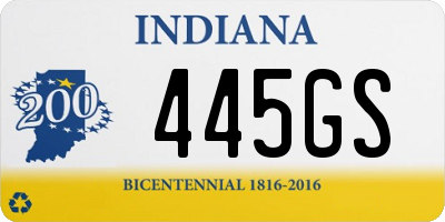 IN license plate 445GS