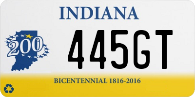 IN license plate 445GT