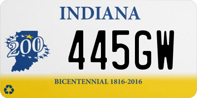 IN license plate 445GW