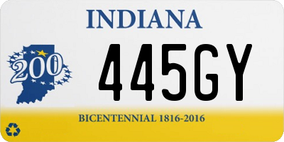 IN license plate 445GY