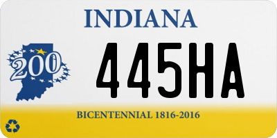 IN license plate 445HA