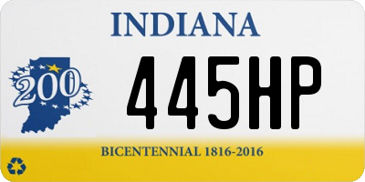 IN license plate 445HP