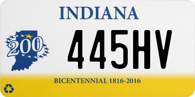 IN license plate 445HV