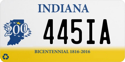 IN license plate 445IA