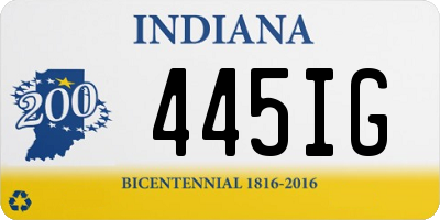 IN license plate 445IG