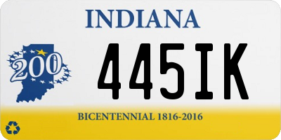 IN license plate 445IK