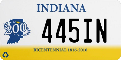 IN license plate 445IN