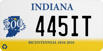 IN license plate 445IT