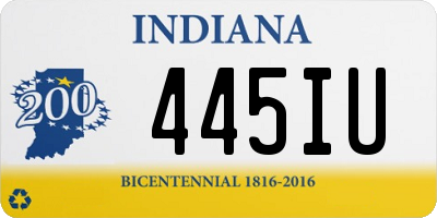 IN license plate 445IU