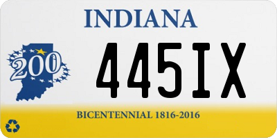 IN license plate 445IX