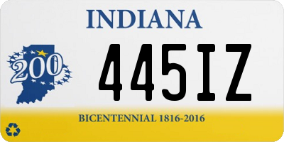 IN license plate 445IZ