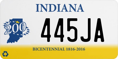 IN license plate 445JA