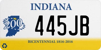 IN license plate 445JB