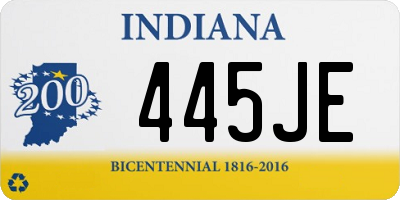 IN license plate 445JE