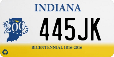 IN license plate 445JK