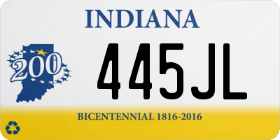 IN license plate 445JL