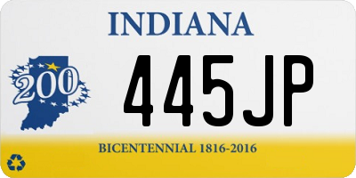 IN license plate 445JP