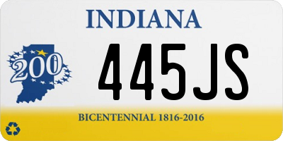 IN license plate 445JS