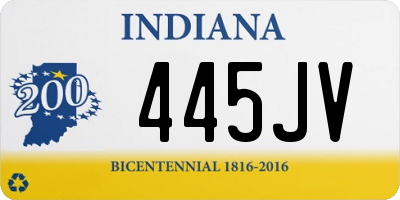 IN license plate 445JV