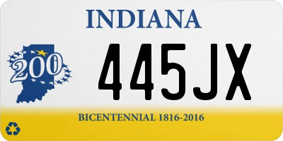 IN license plate 445JX