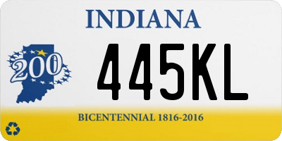 IN license plate 445KL