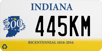 IN license plate 445KM