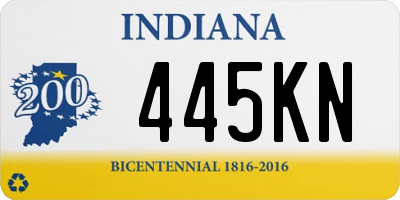 IN license plate 445KN