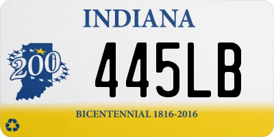 IN license plate 445LB