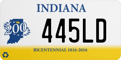 IN license plate 445LD